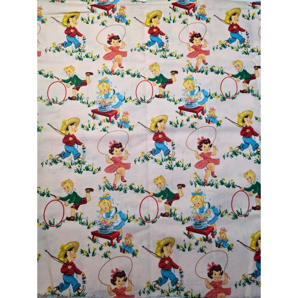 KIDS @ PLAY COTTON FABRIC BY CHANTECLAIRE NEW RETRO  1 YD G3